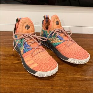Adidas Harden Vol 2California Dreamin Basketball Shoes Orange Multicolor Size 7